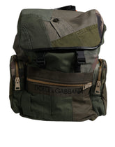 Dolce & Gabbana Military Green Patchwork Travel Backpack Bag -   -  Dolce & Gabbana.